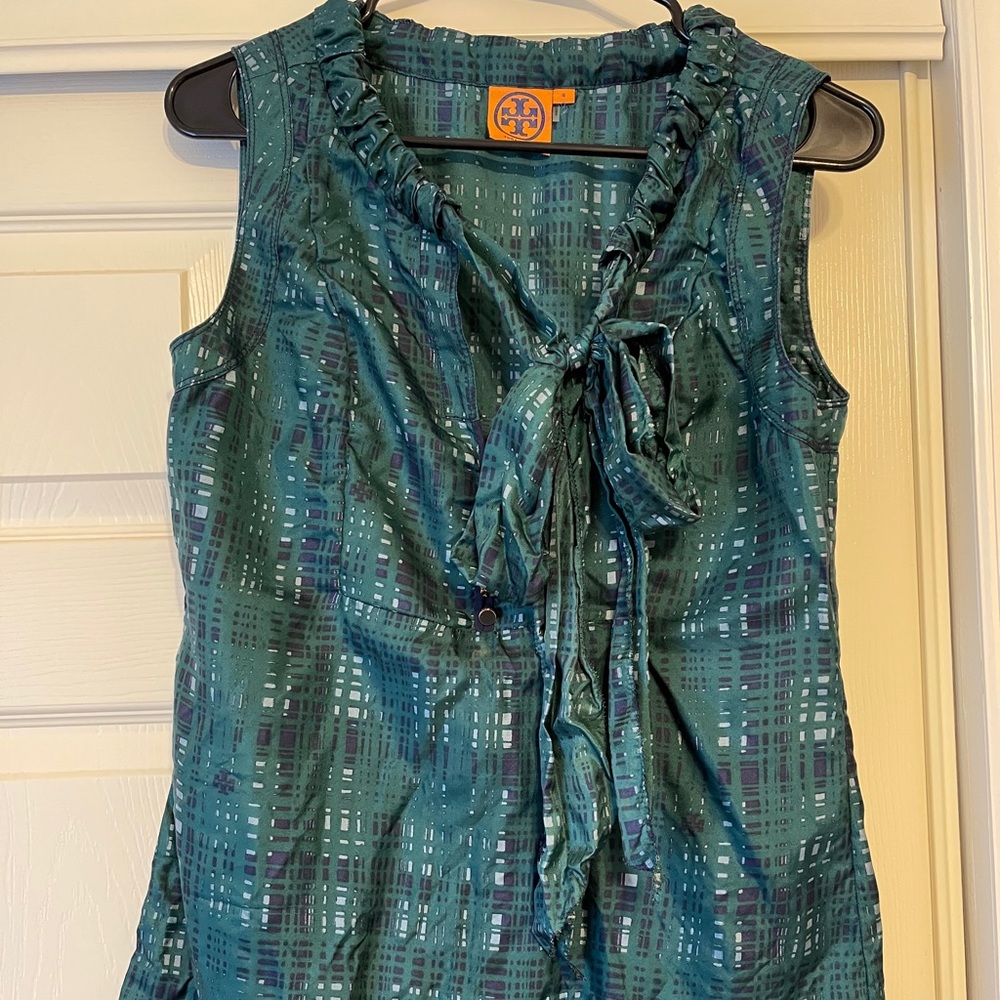 Tory Burch Printed Bow Blouse